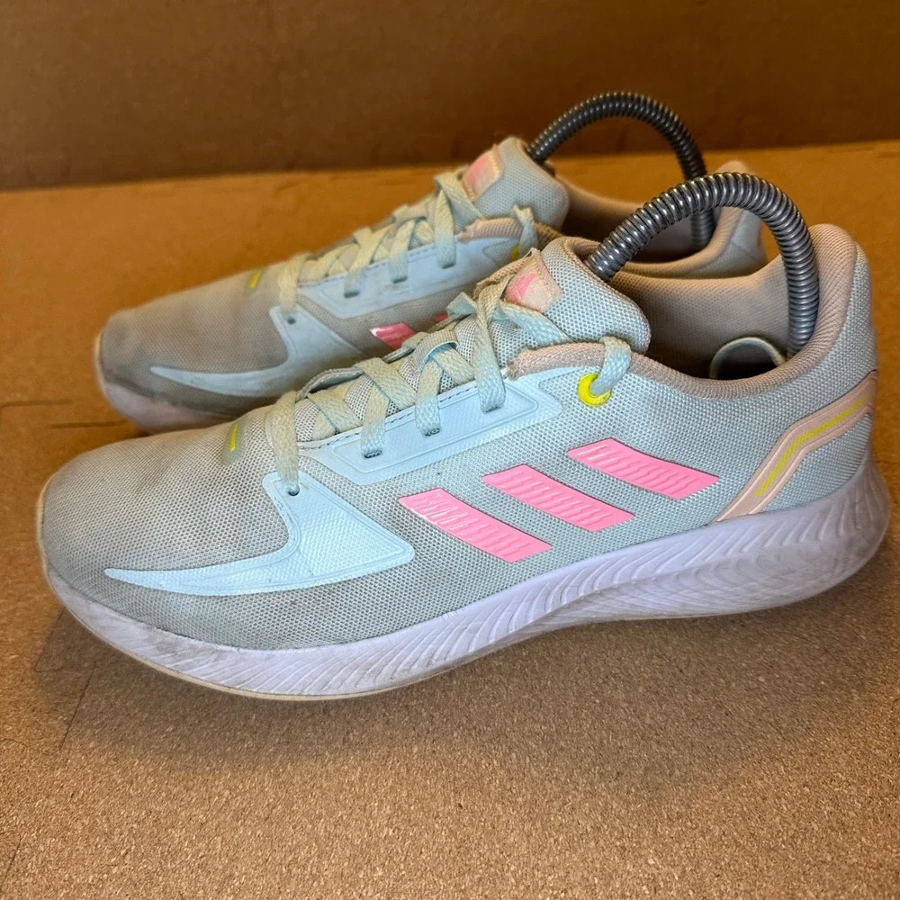 Adidas Runfalcon 2.0 Mens Size 7 Running Shoes Light Blue Pink HR1412